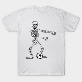 'Skeleton Flossing with Soccer Ball' Costume Halloween T-Shirt